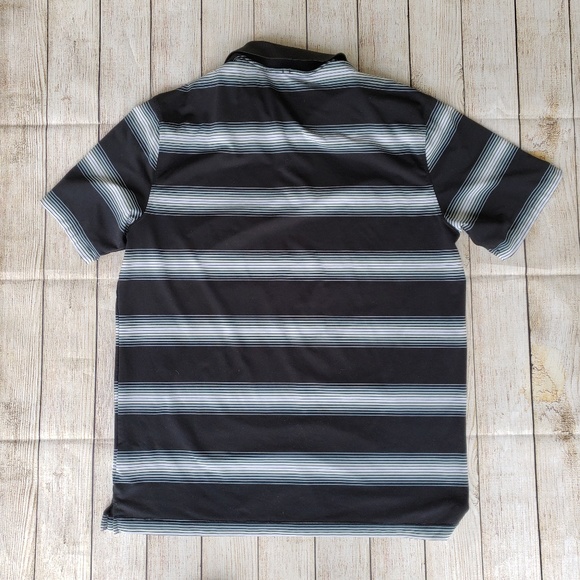 Lot of 2 nike golf drifit polo shirts striped Lg - Picture 6 of 8